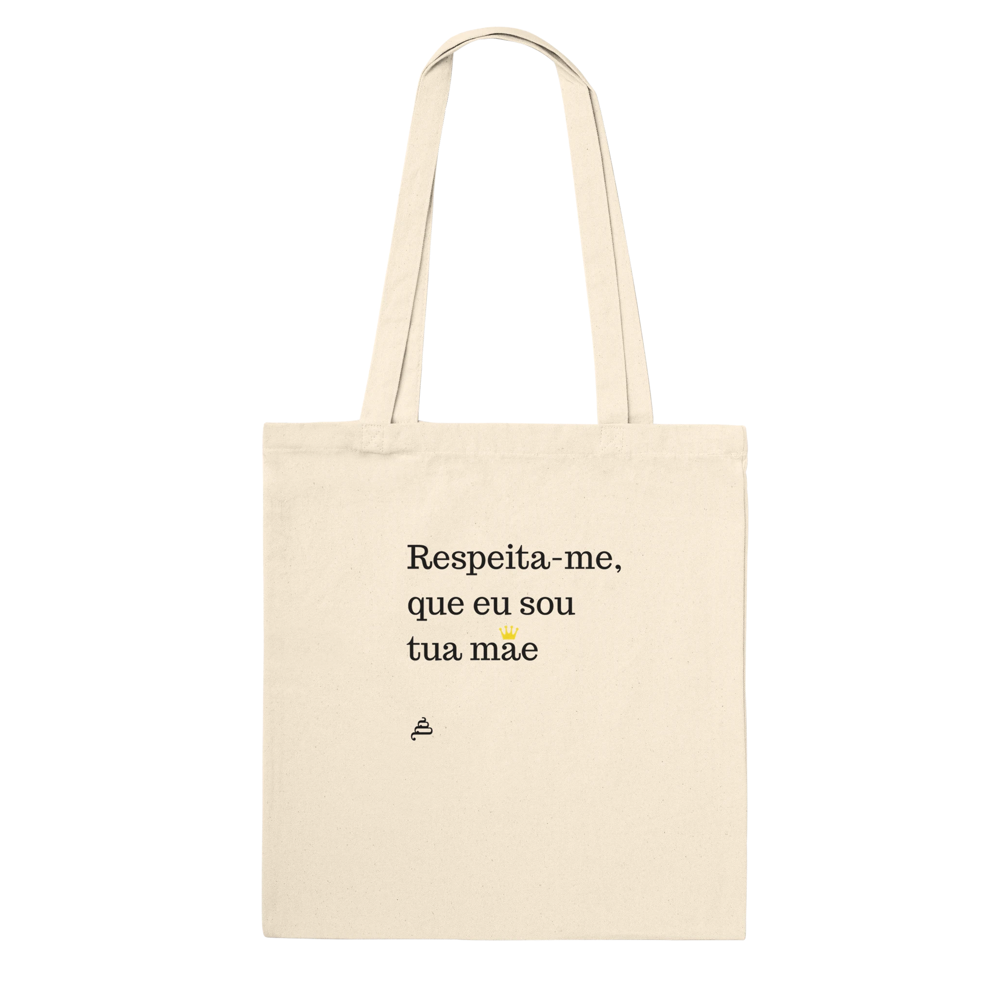 tote bag bege frase mãe engraçada