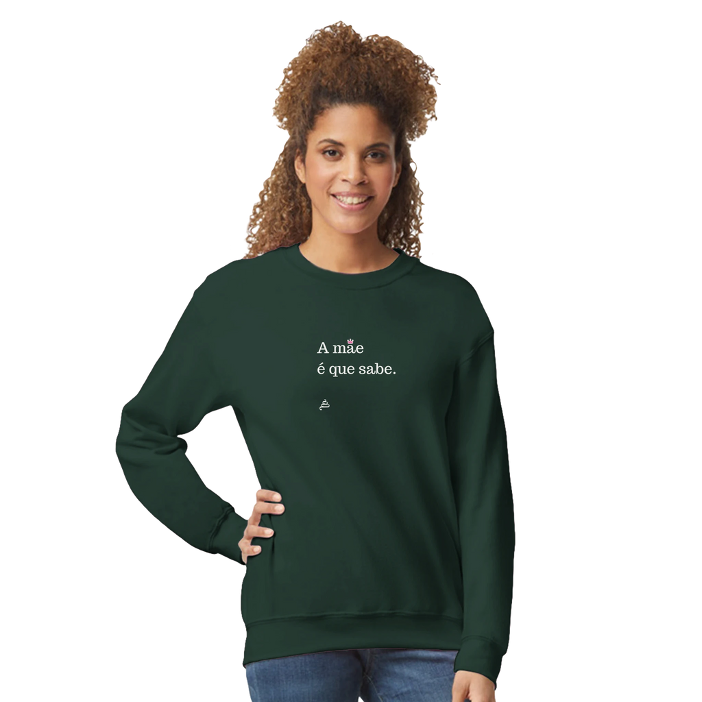 modelo mulher morena a usar sweatshirt a mãe é que sabe