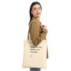 mulher com tote bag respeita me mãe