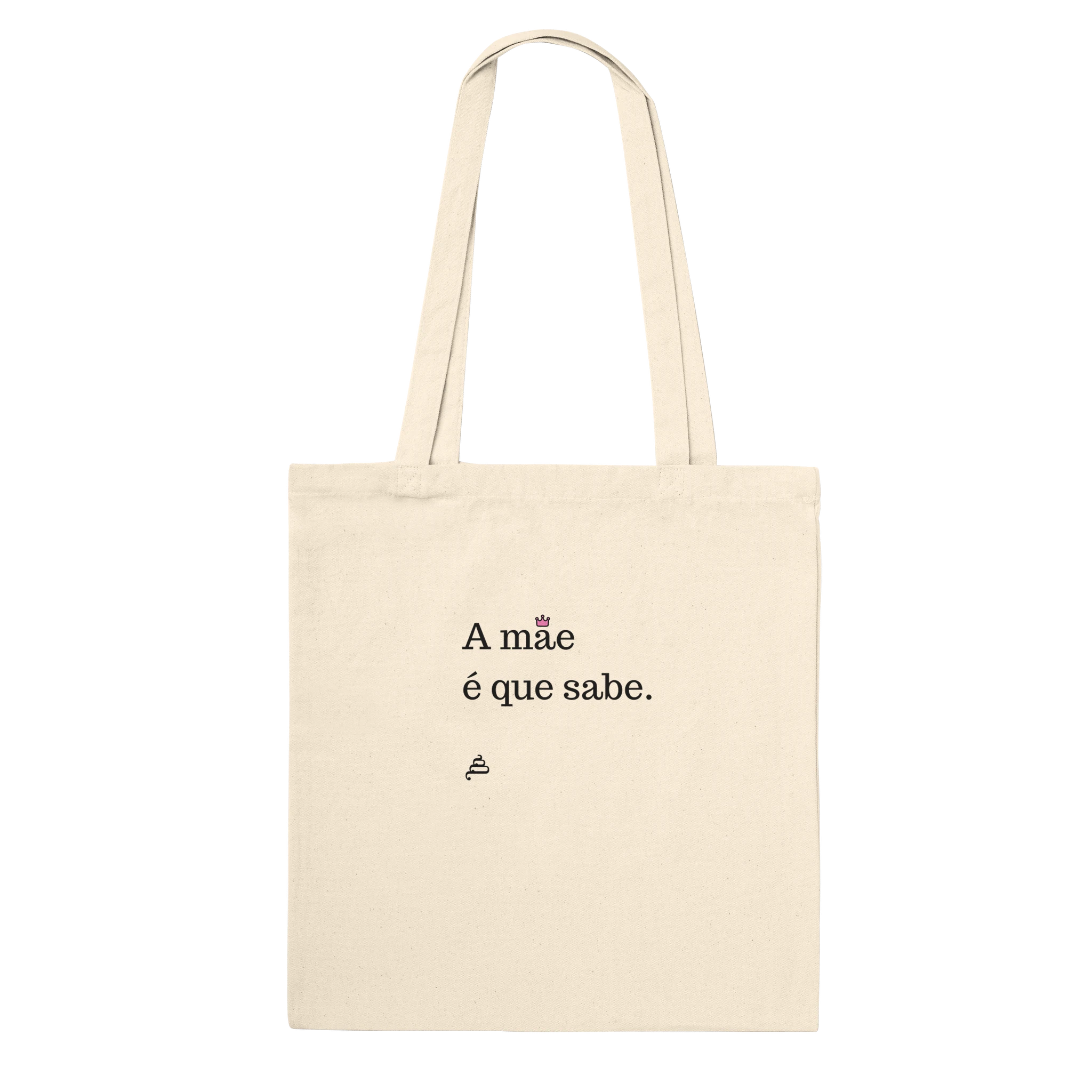 tote bag bege frase mãe minimalista