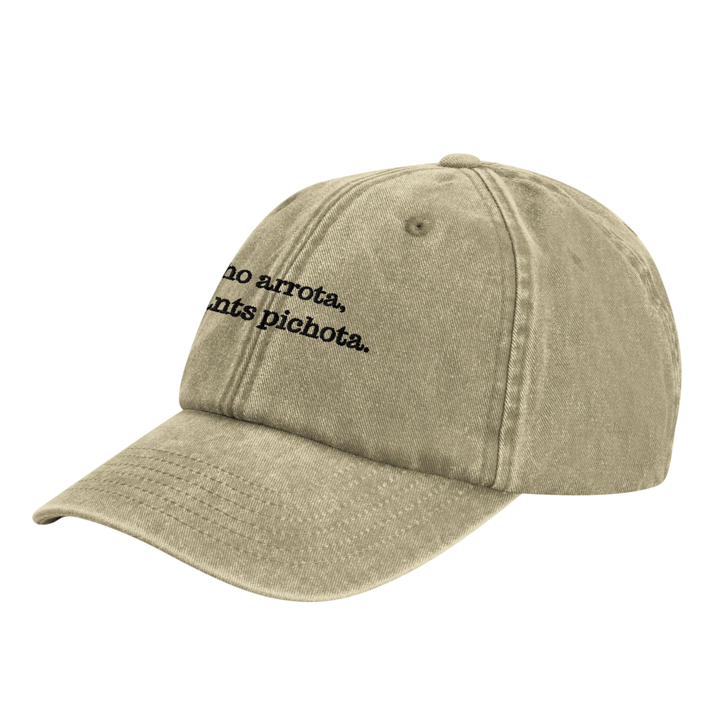 vista lateral bone vintage Who arrota, wants pichota poesia coco