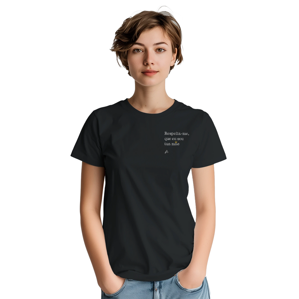 modelo cabelo curto com t-shirt respeita me mãe